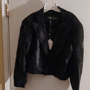 Taylor Women's Black Chevron Blazer